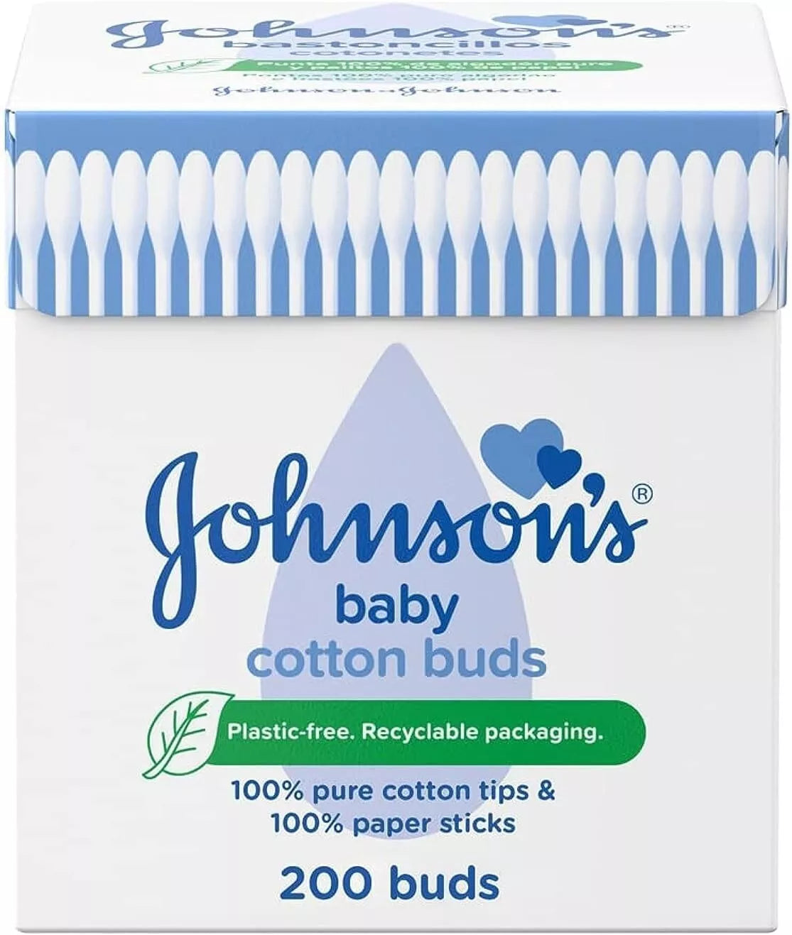 Cotton Buds Johnson's Baby Cotton Buds Pack of 400 (2 Boxes)