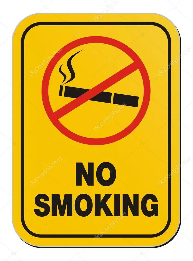 Door Sign No Smoking Area Sign Peel & Stick Size 8x11cm 1pcs