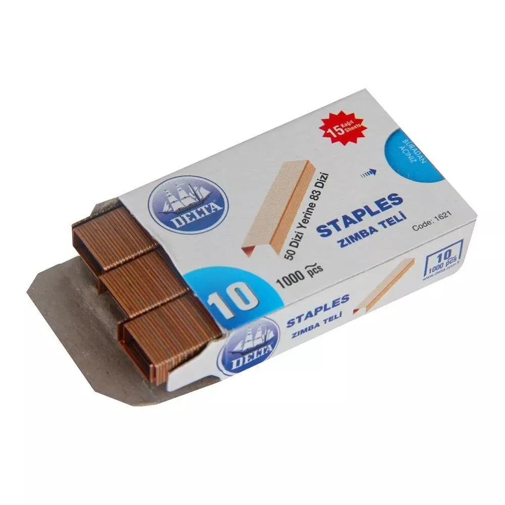 No 10 Staple pins code 1621 one Pack of 1000 DELTA Staple pins
