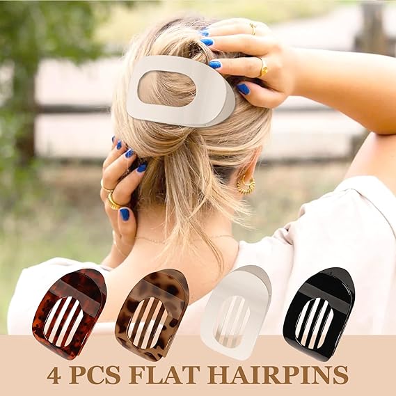 4PCS Flat Hair Clips