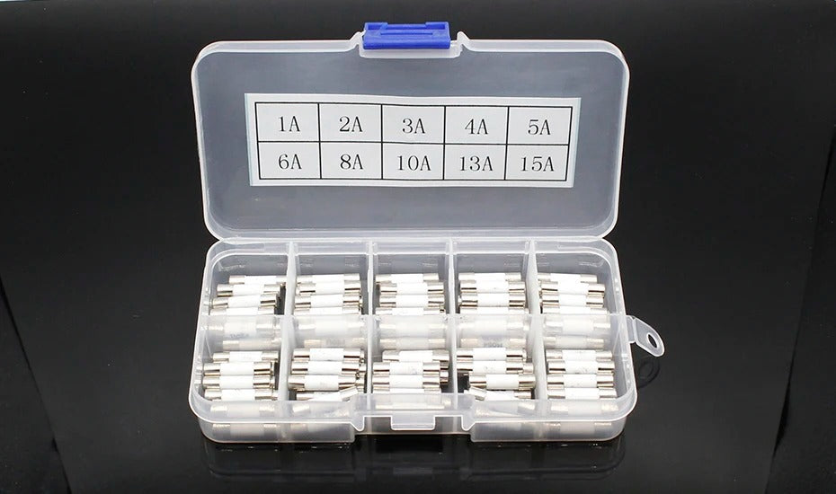 100pcs Ceramic Fuse 5mm x 20mm Slow Blow 250V , 1A 2A 3A 4A 5A 6A 8A 10A 13A 15A