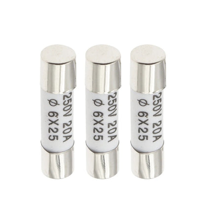 10Pcs Ceramic Fuse Ceramic Tube 6X25MM 0.5A 1A 2A 3A 5A 6A 7A 8A 10A 15A 20A 30A