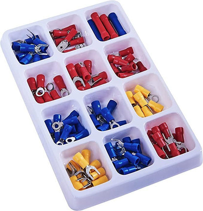 Terminal Assortment 100 Piece Tin Plated Copper Electrical Terminal Assortment
