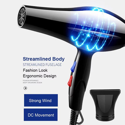Professional Hair Dryer Nozzle Low Noise 2200W Ionic Blow Dryer with Diffuser UK.