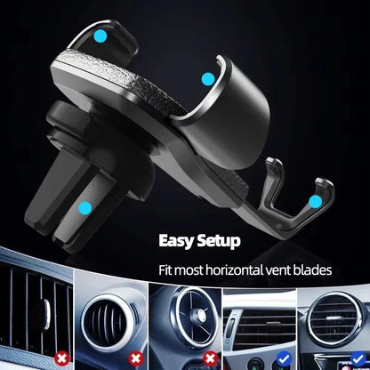 UK Universal Mobile Car Phone Holder Air Vent Gravity Design Mount Cradle Stand.