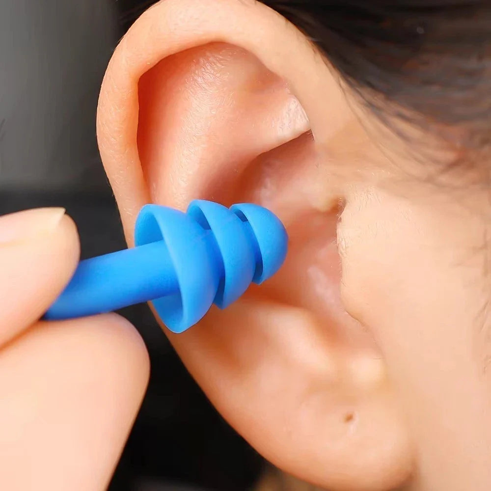 Ear Plugs Noise Cancelling Soft & Reusable 3 Layer Earplug for Sleep Swim & work
