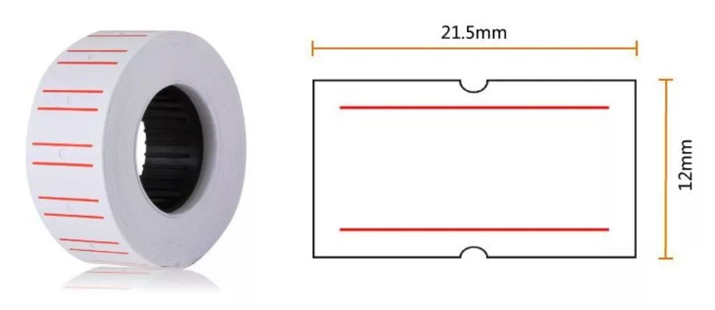 Price Gun Labels 21mm x 12mm Price Gun Sticker Paper Pricing Gun Label 1 x Roll