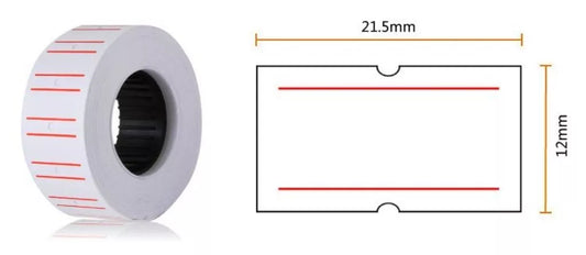 Price Gun Labels 21mm x 12mm Price Gun Sticker Paper Pricing Gun Label 1 x Roll