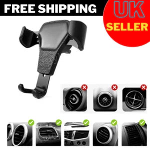 UK Universal Mobile Car Phone Holder Air Vent Gravity Design Mount Cradle Stand.