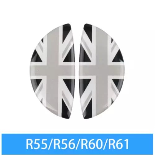 2 Union Jack Door Handle Sticker For Mini Cooper Clubman R55 R56 R60 R61 BLACK