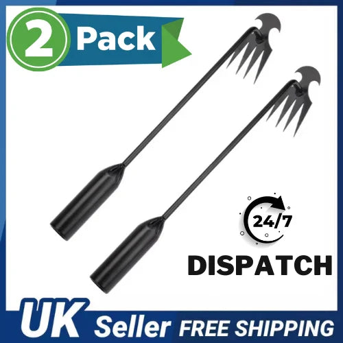 4-Teeth Weed Pulling Tool Portable Weed Puller Weeder Digger Rake Gardening Hoes