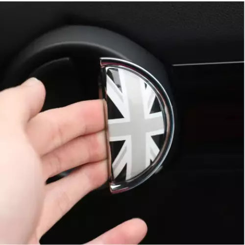 2 Union Jack Door Handle Sticker For Mini Cooper Clubman R55 R56 R60 R61 BLACK